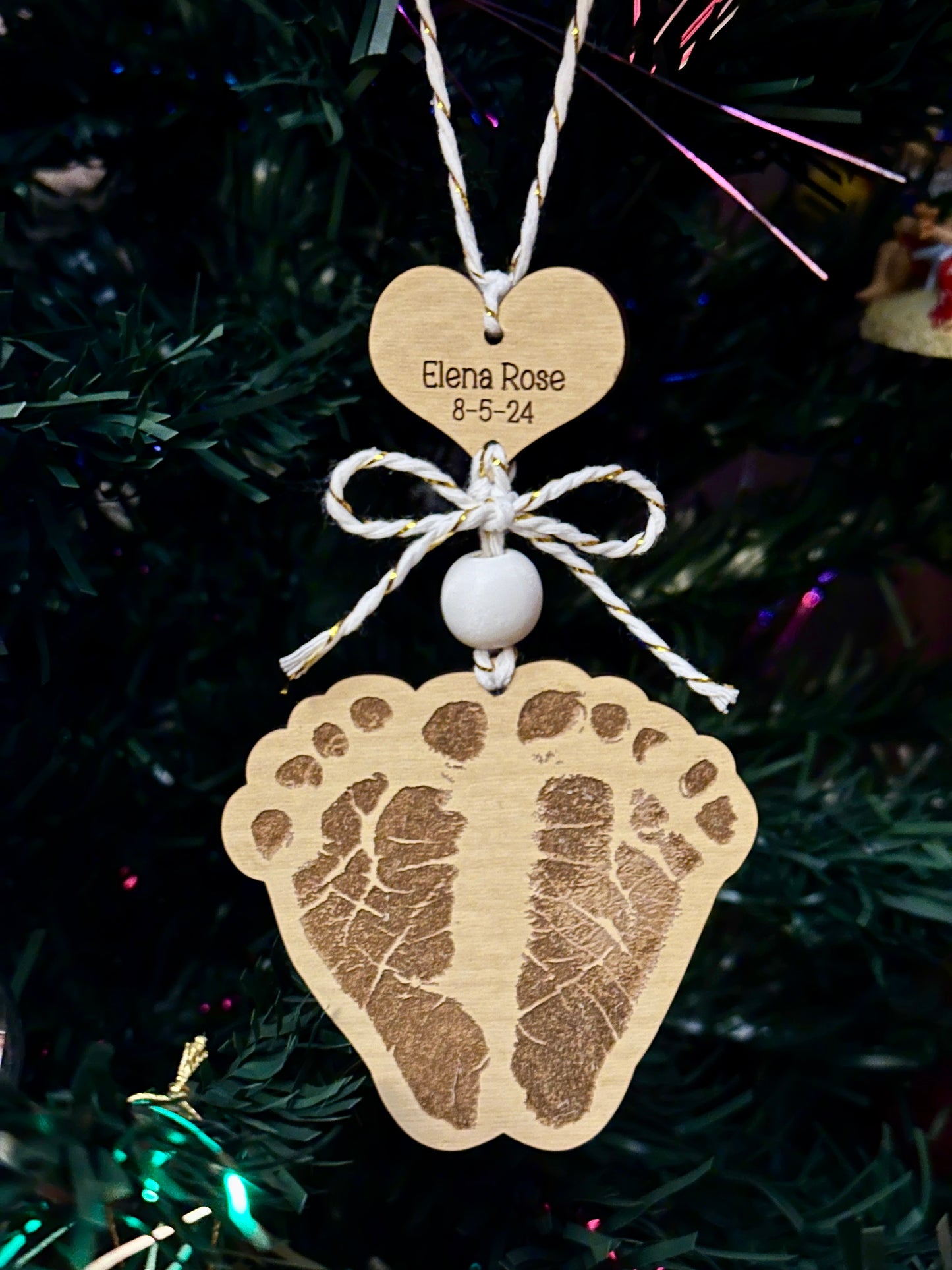 Personalized Baby Footprint Ornament